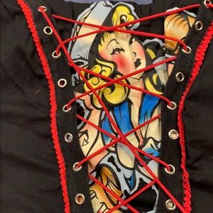 Corset front pinup sailor dress
